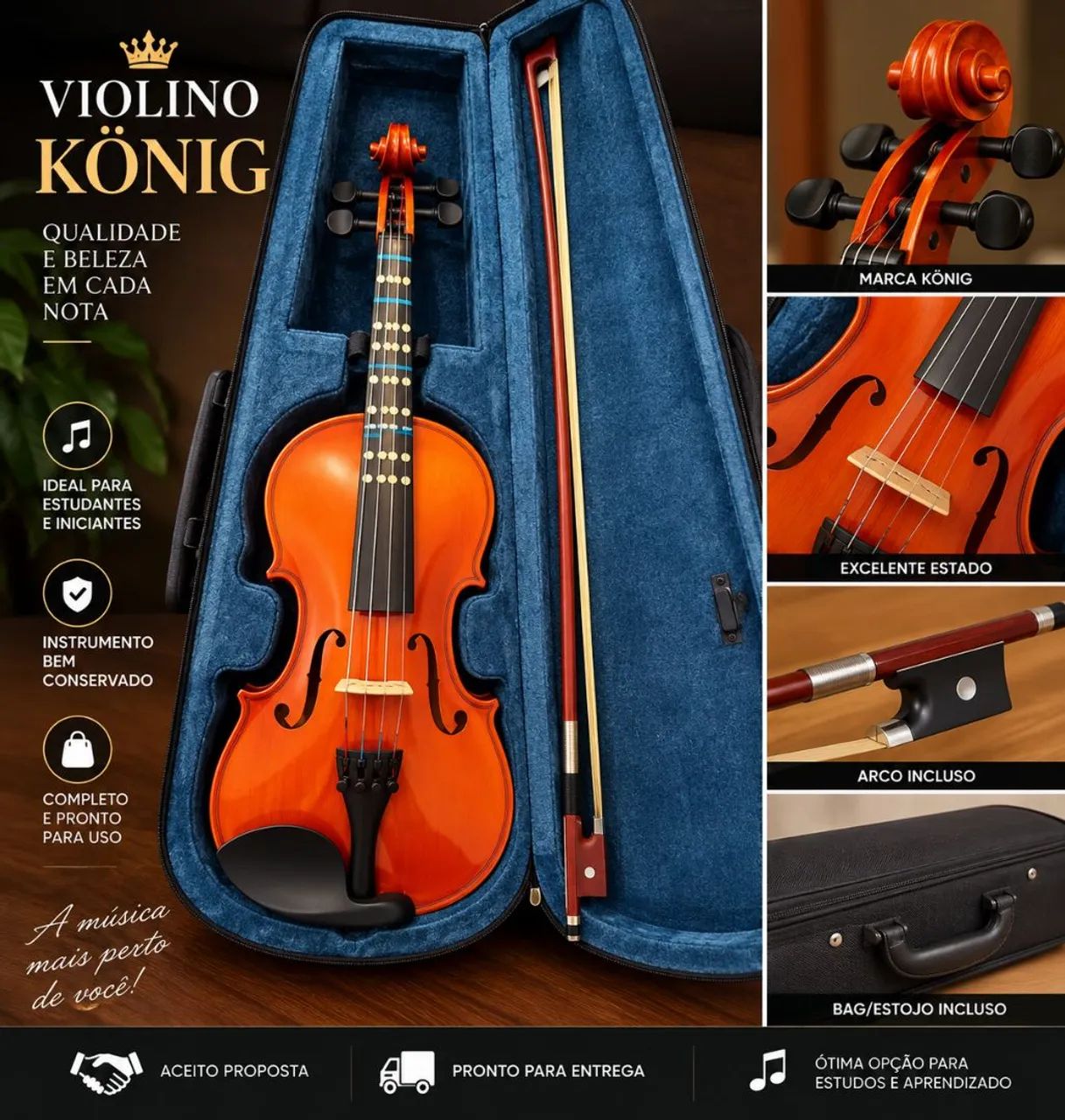violino nunca usado 