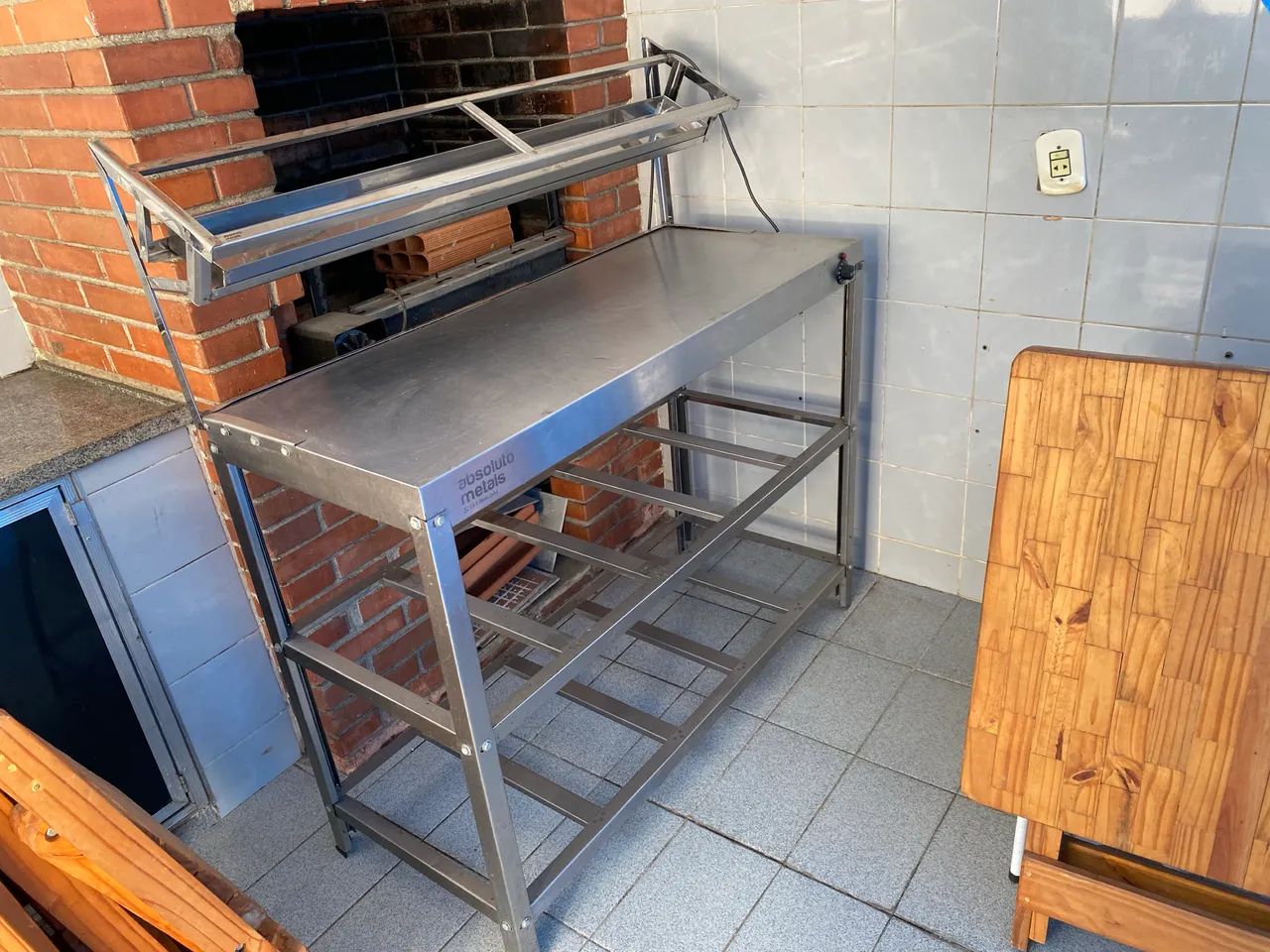 Mesa montagem de lanches, bancada, Pista quente 220V  - Foto 5