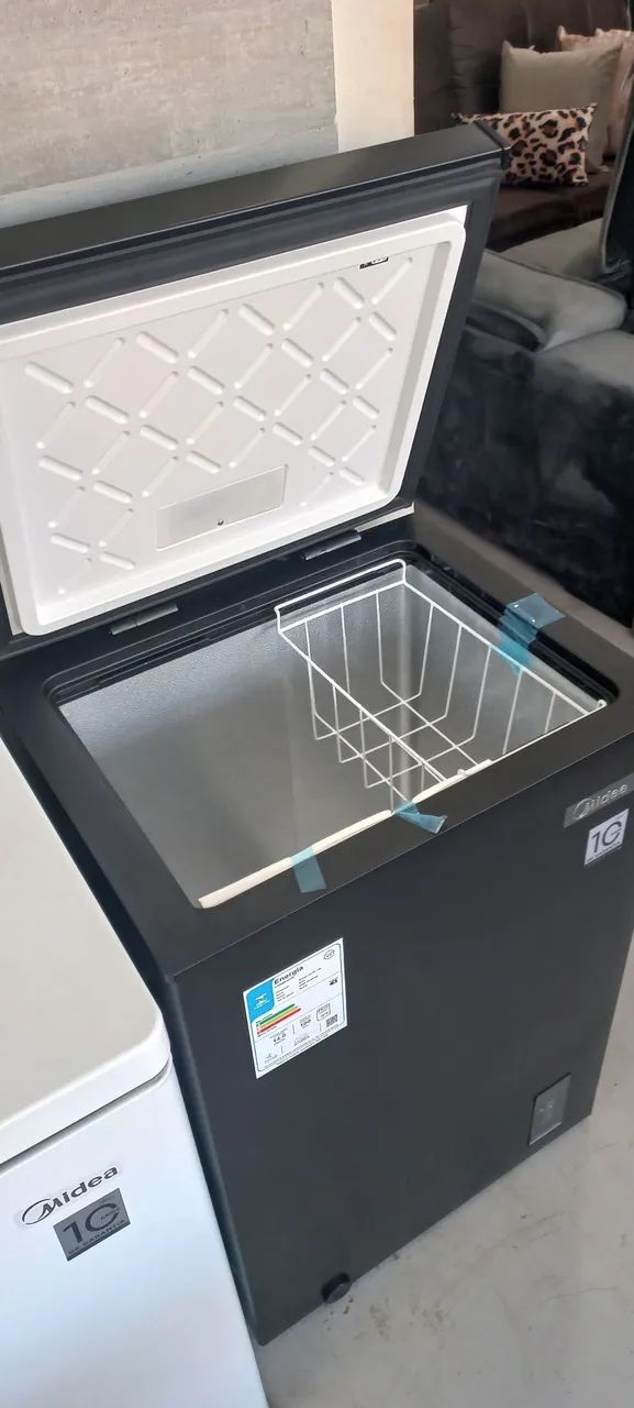 Freezer horizontal Midea 100L digital preto  - Foto 2