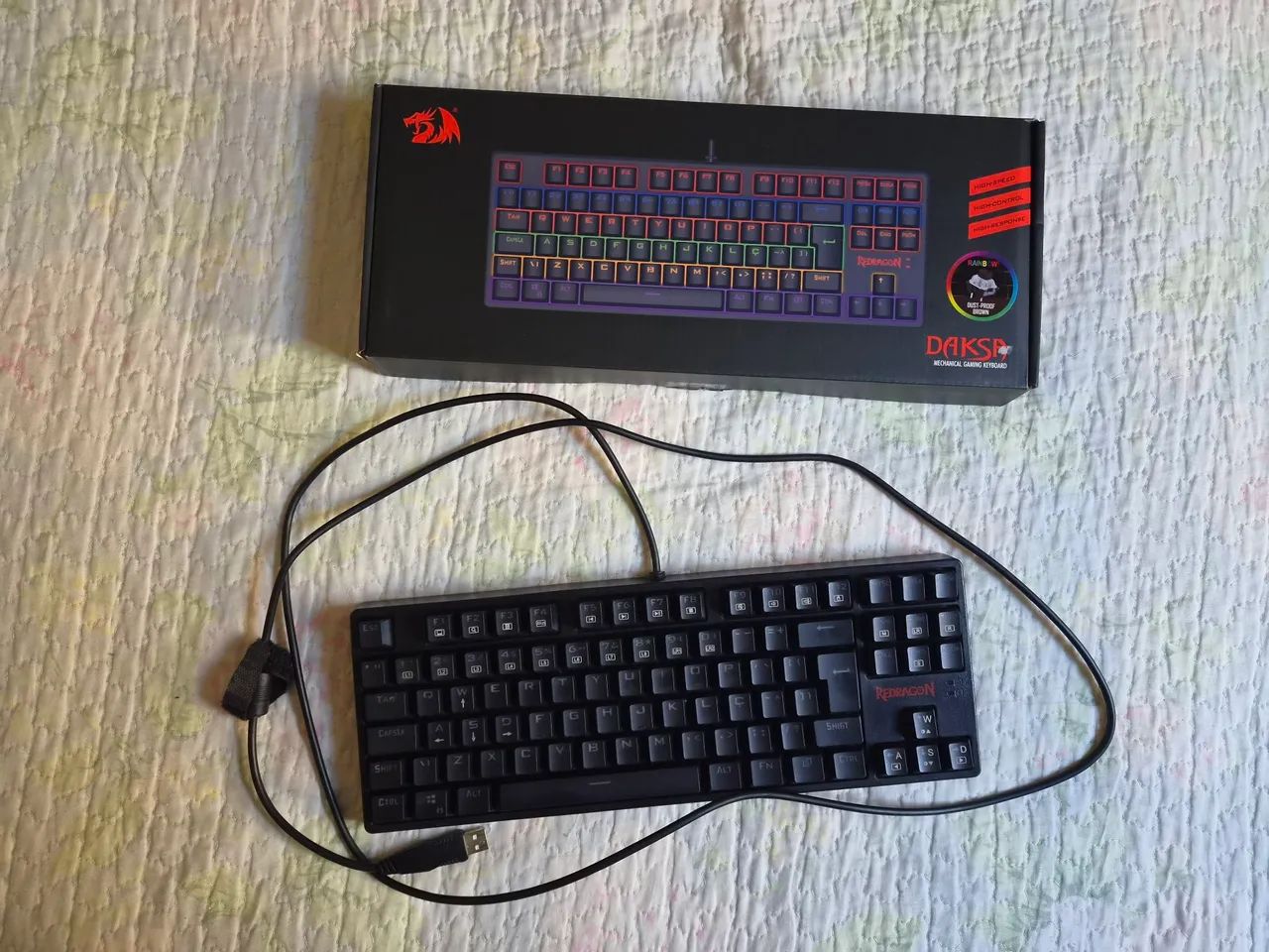 Teclado Mecânico Redragon Daksa switch marrom