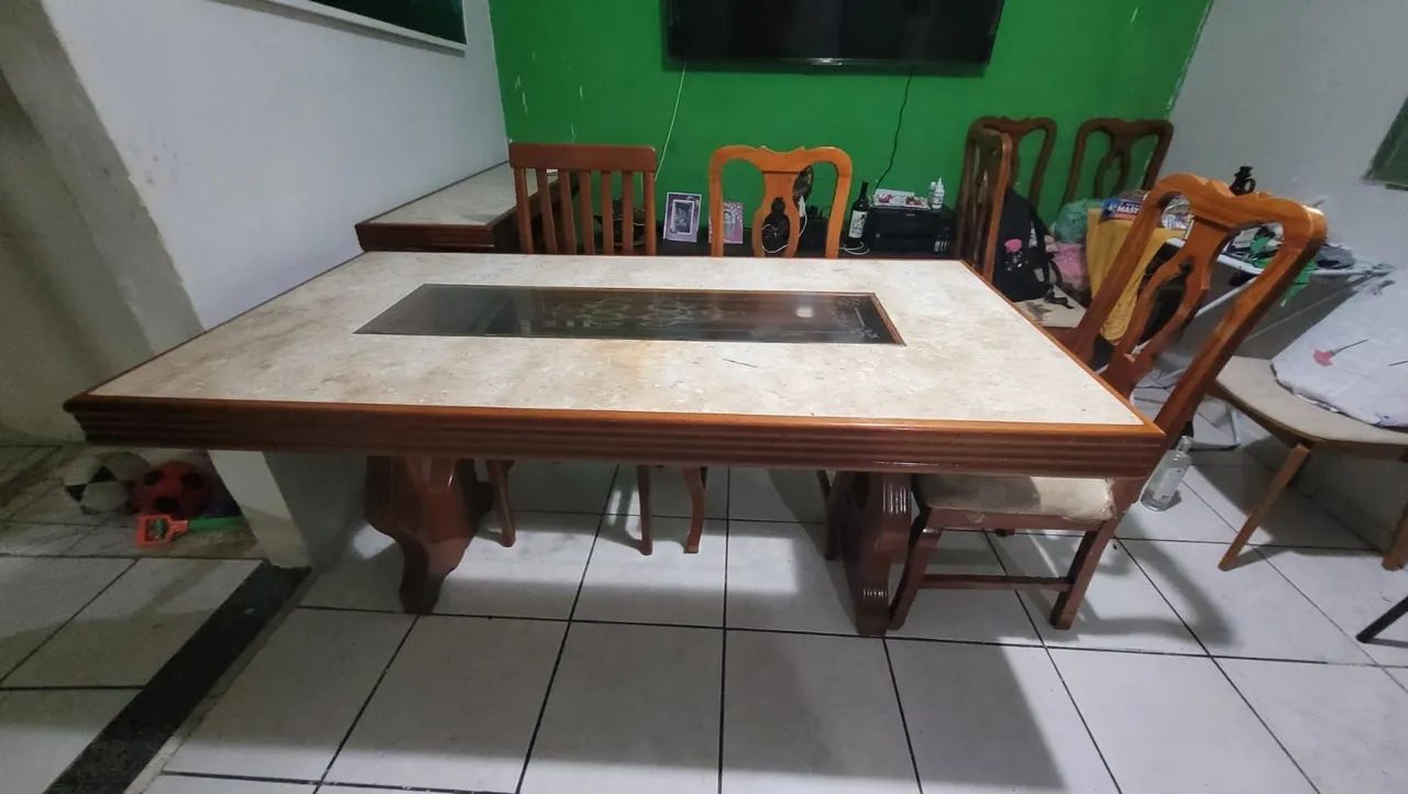 MESA DE MADEIRA + APARADOR [ PROMOÇÃO]!!! - Foto 3
