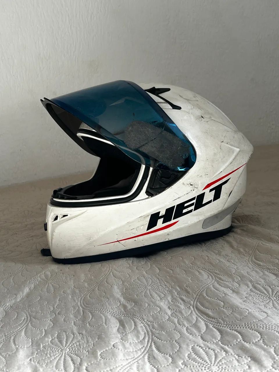 Capacete HELT POLAR  58 Branco viseira camaleão 