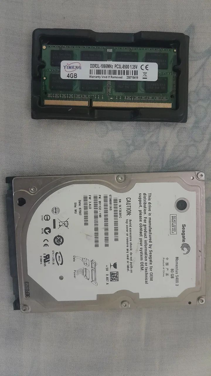 HD E MEMÓRIA RAM 