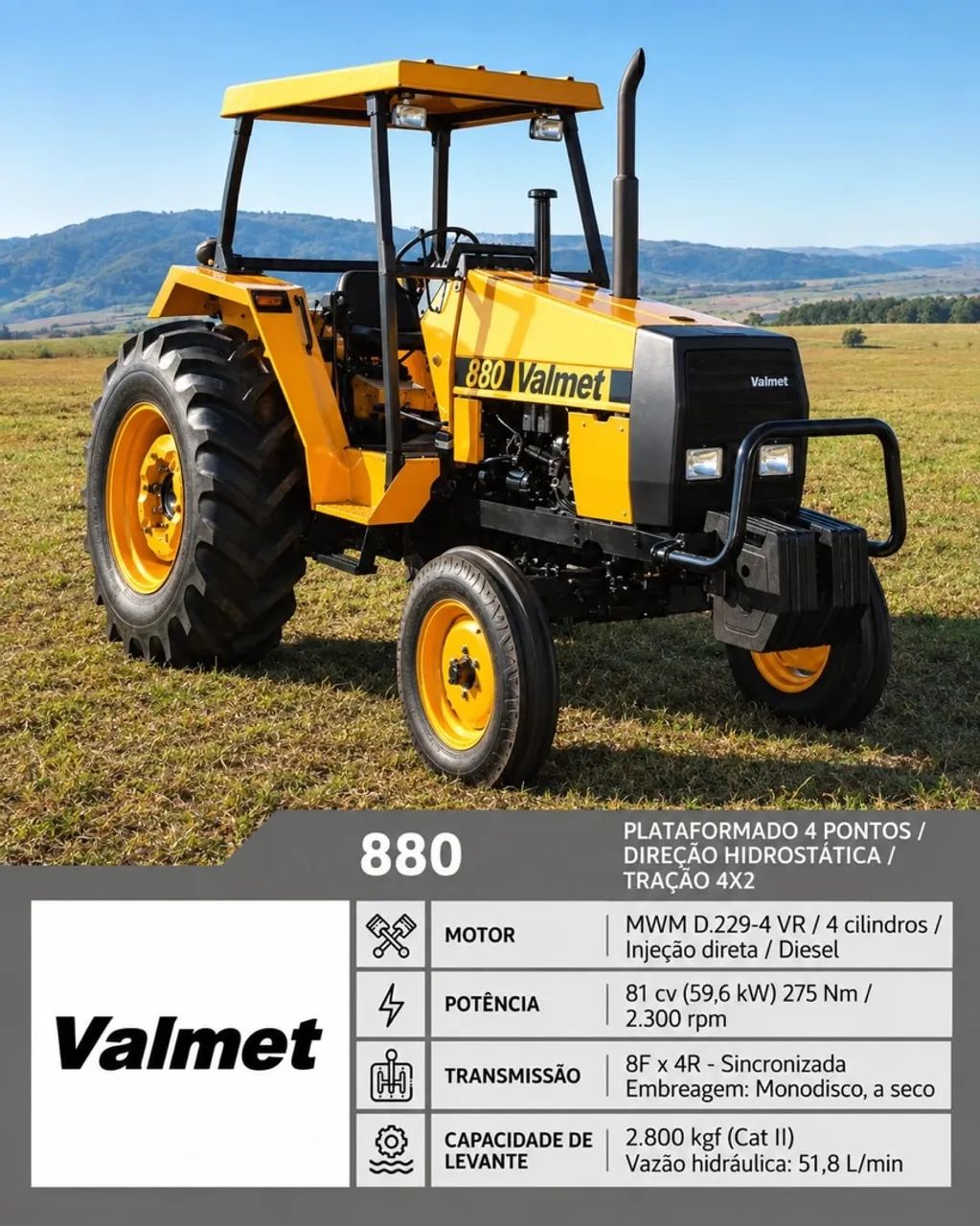 TRATOR VALTRA 880
