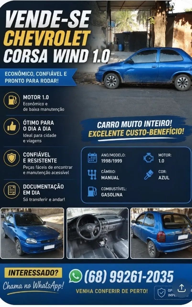 Chevrolet Corsa Wind 1.0 MPFI / EFI 2P 2000 - Foto 2