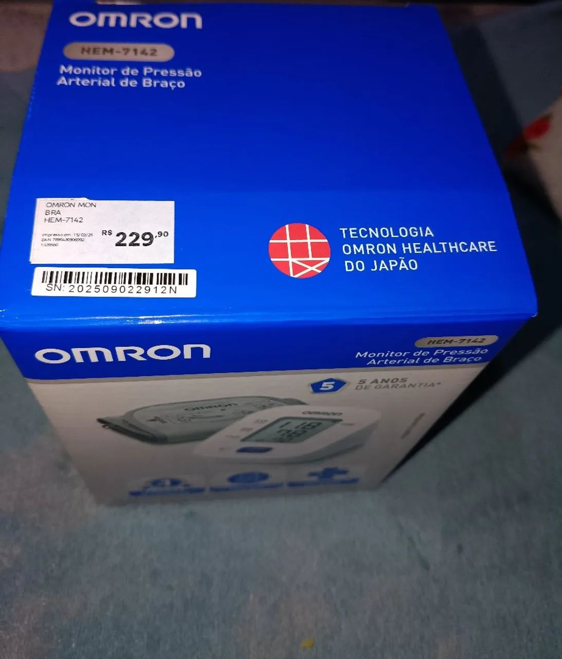 Monitor de pressão arterial de braço 