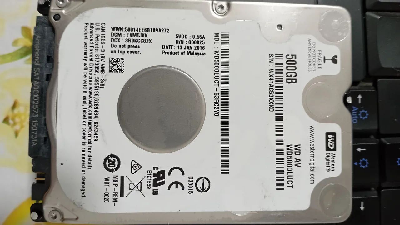 Lote de HDs Sata para notebook - troco em Iphone