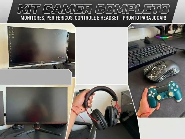 PC GAMER COMPLETO + SETUP COM 2 MONITORES