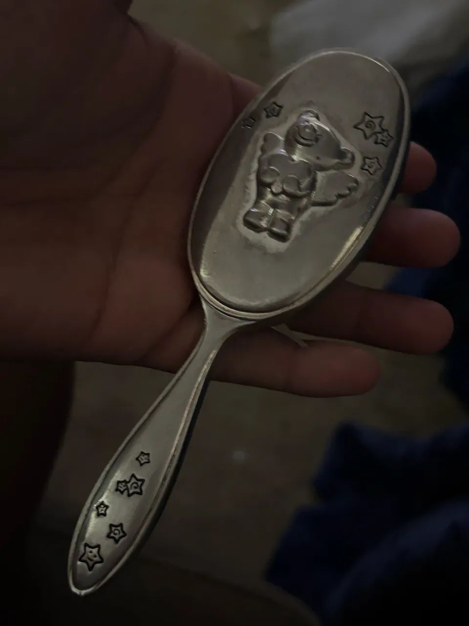 ? Escova Infantil Antiga em Prata Maciça - 103 g 