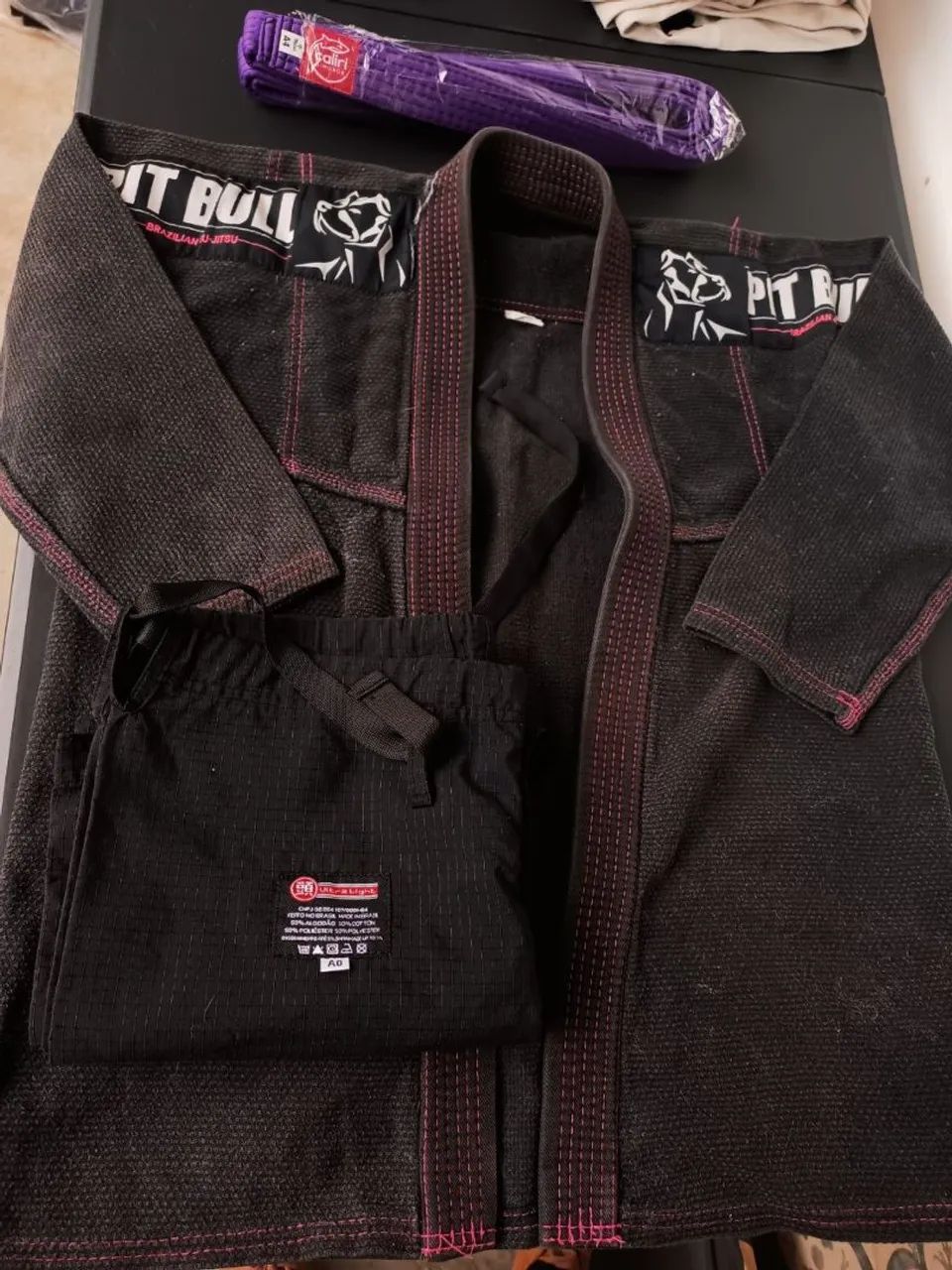 Kimono pitbull calça a0 usado Jiu-Jitsu 