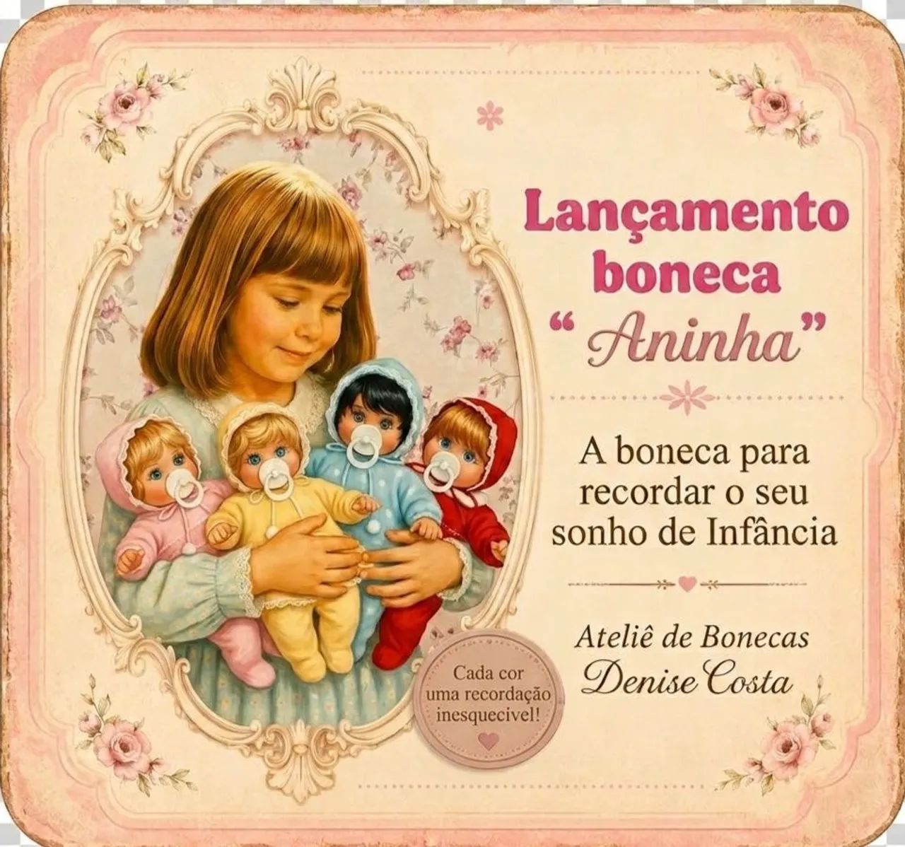 Boneca Aninha rosa - Foto 2