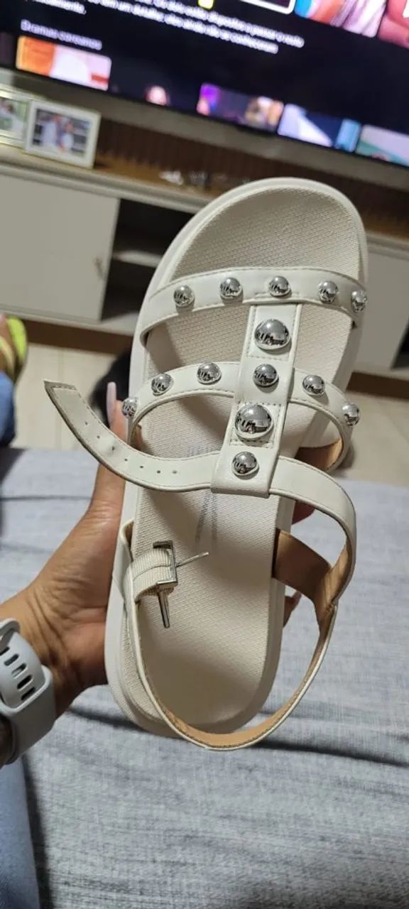 Sandália Vizzano Plataforma Off White - Foto 3