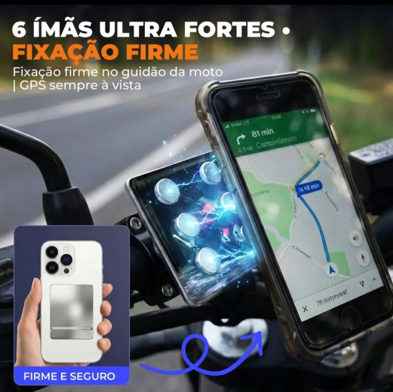 Suporte magnético para moto  - Foto 3