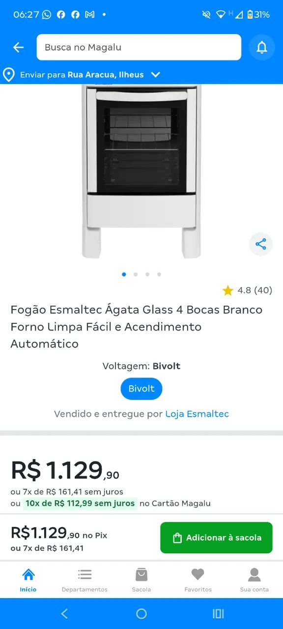 Fogão 4 bocas acendimento automático  - Foto 2