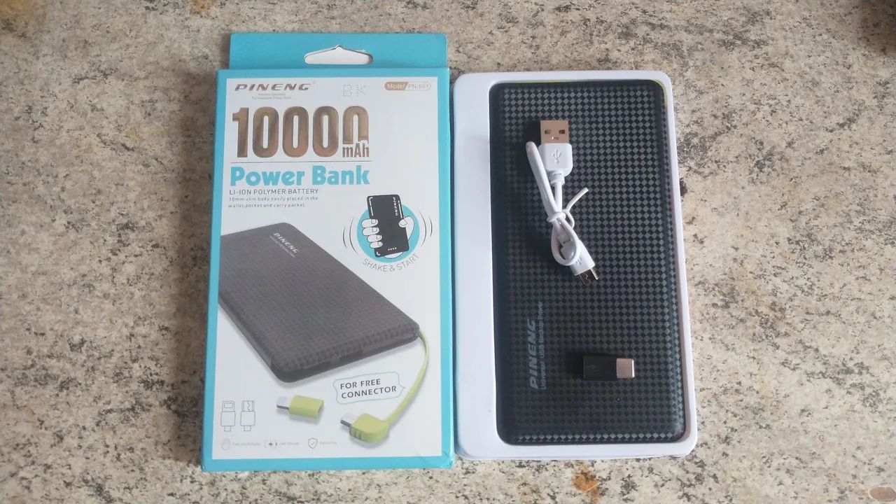 Power Bank v8 usb c lightning 10000mAh