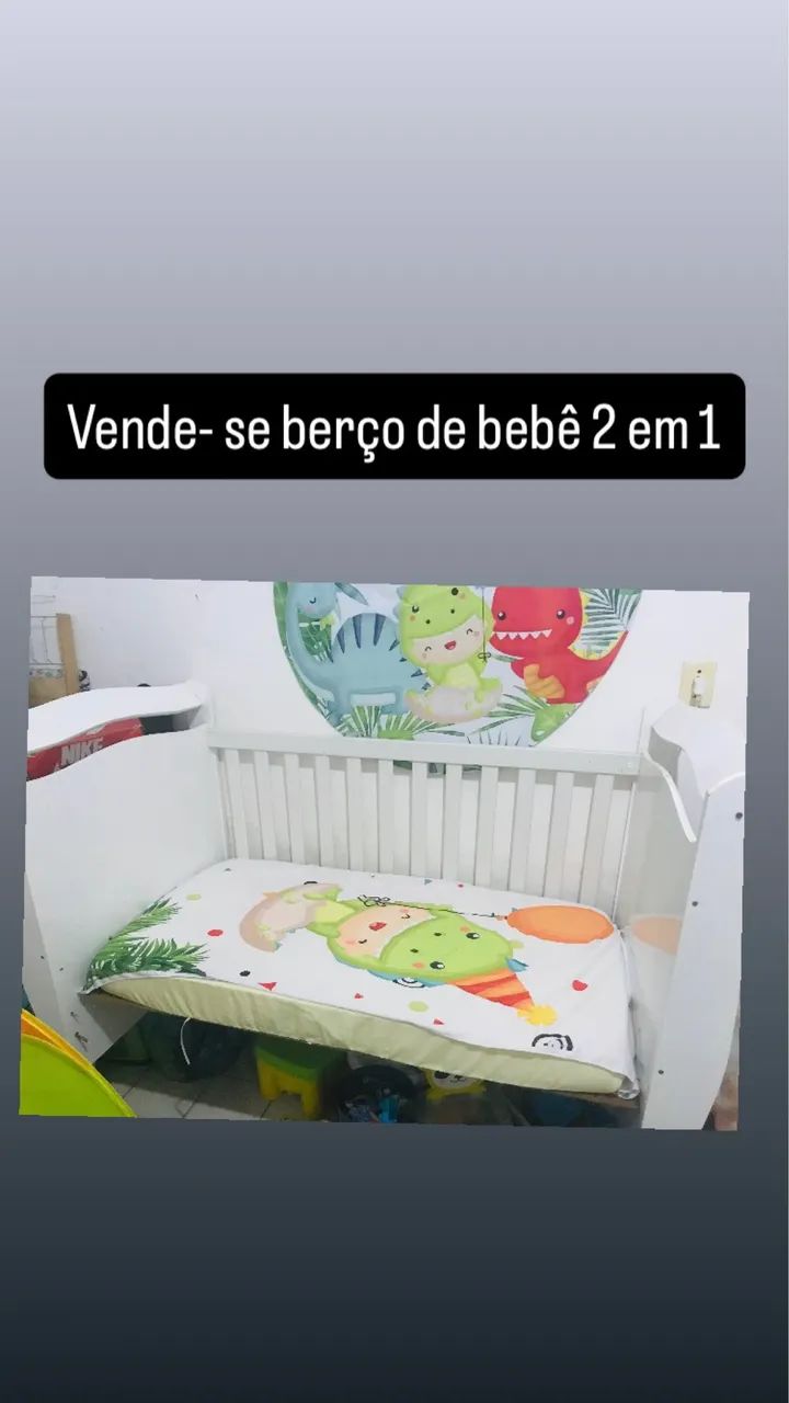 Berço 2 em 1 vira cama - Foto 4
