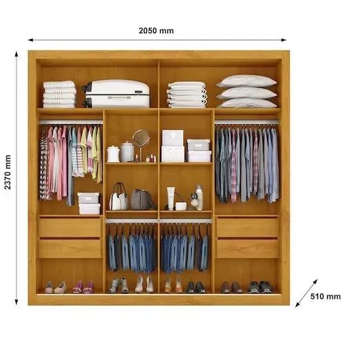 GUARDA ROUPA CASAL COM ESPELHO - Foto 2