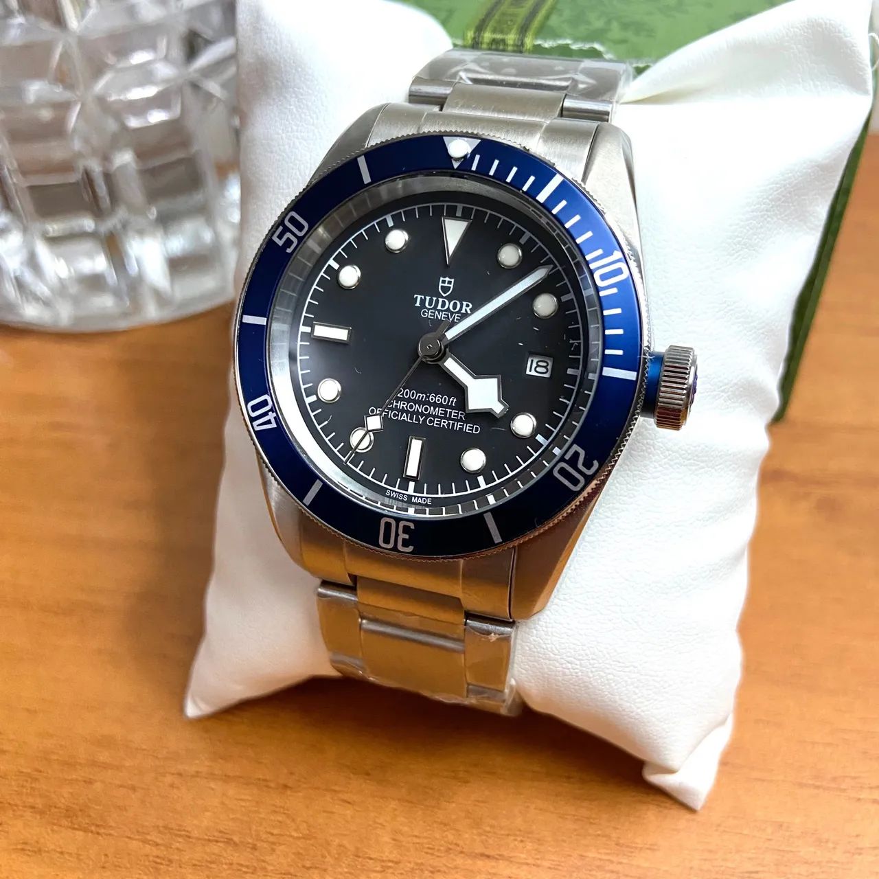 Relógio tudor Geneve black bay 41mm automatico bezel azul - Foto 2