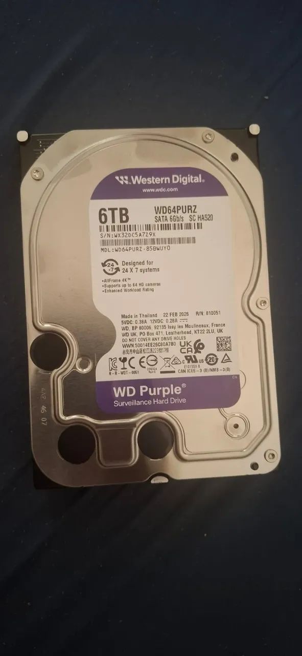 HD WD Purple 6TB - Armazenamento - Engenho do Porto, Duque de