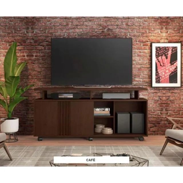 Rack Bancada C/Rodizio P/TVs Até 56 Polegadas 1.36M. Produto Novo Direto de Fábrica! - Foto 3
