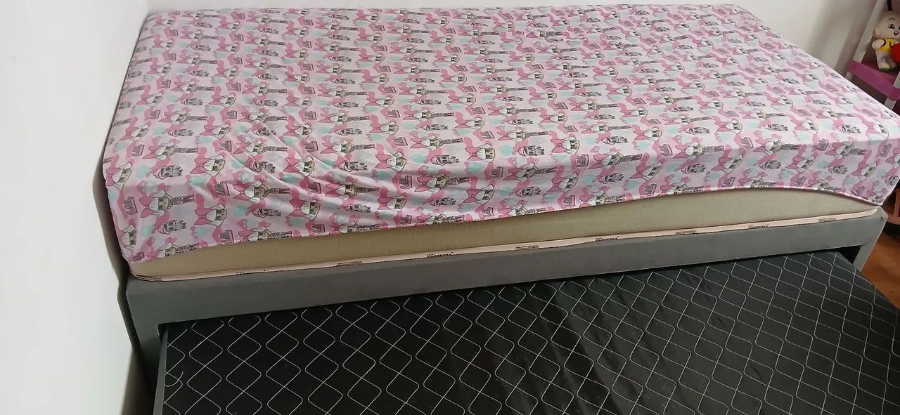 Cama de solteiro com colchão e cama auxiliar  - Foto 3