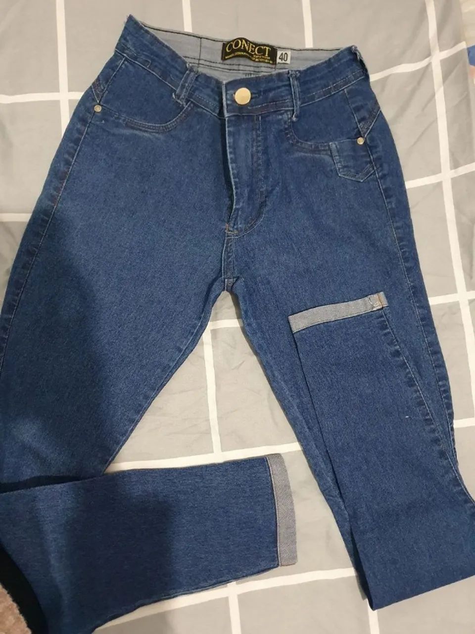 Calça jeans conect azul 40 - Foto 3