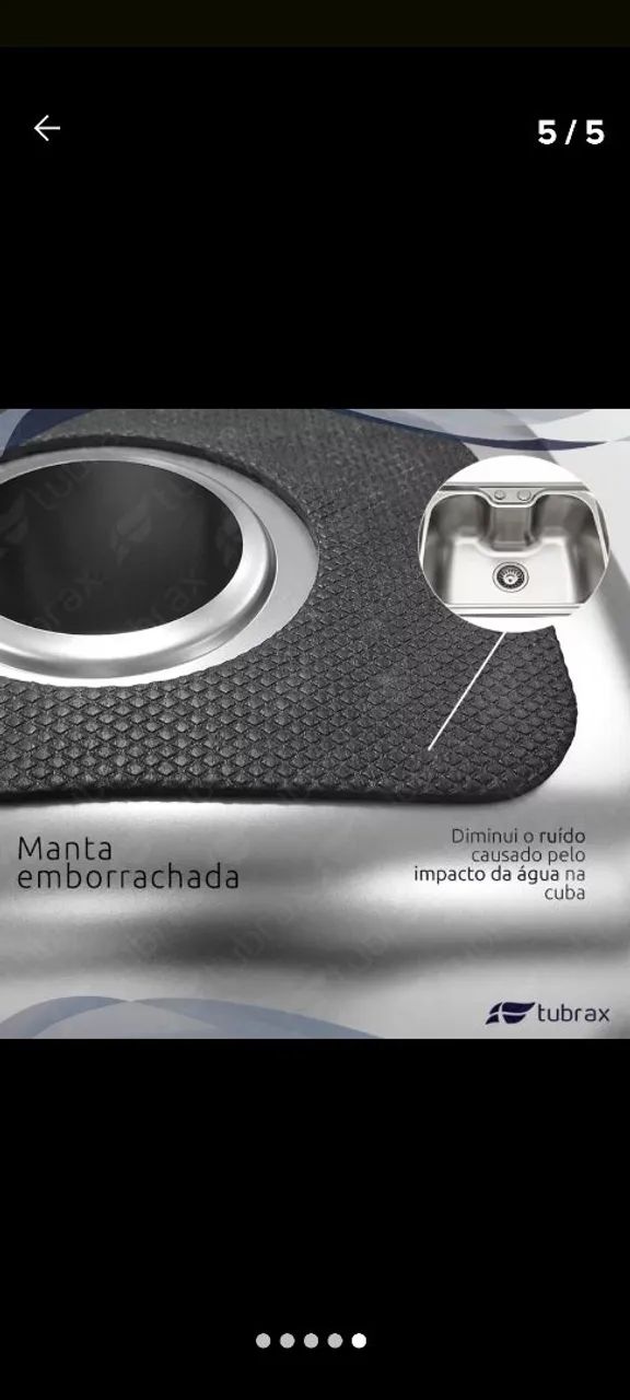 Cuba gourmet de sobrepor em inox 60x40com  - Foto 3
