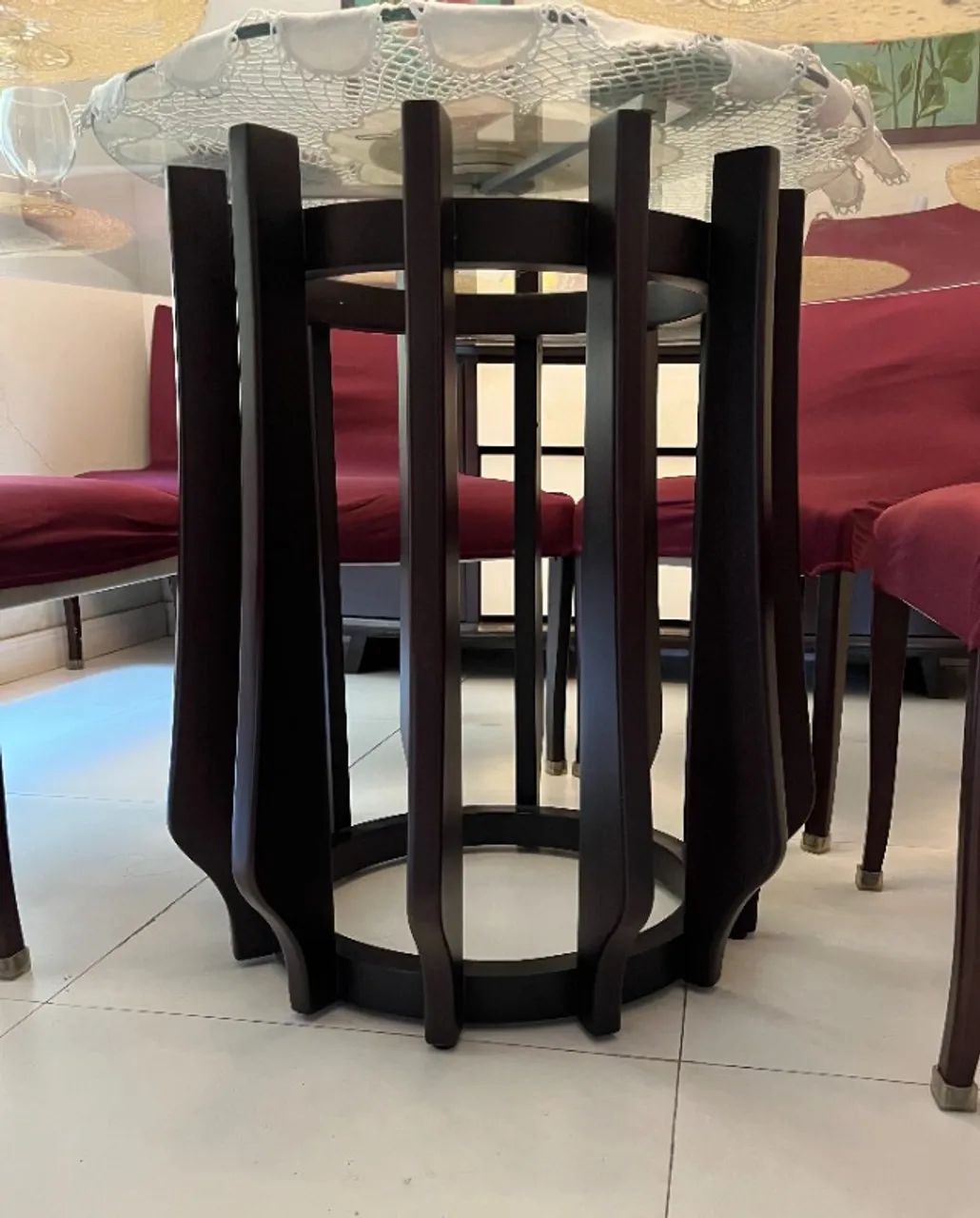 Mesa de vidro redonda - Foto 4