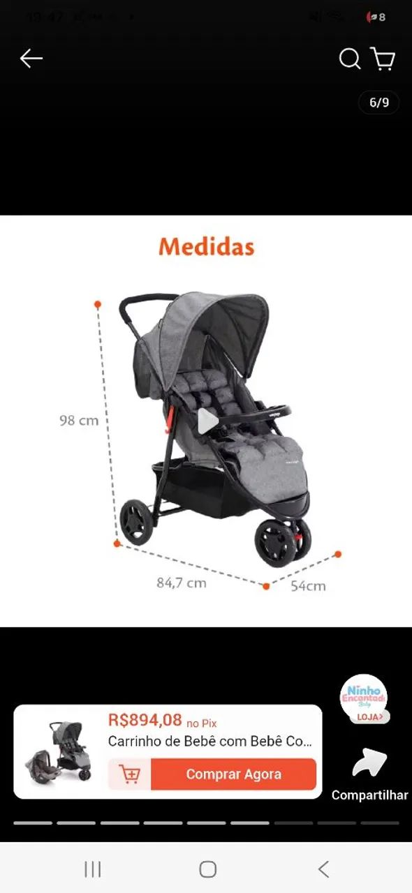 Carrinho e bebe conforto - Foto 4