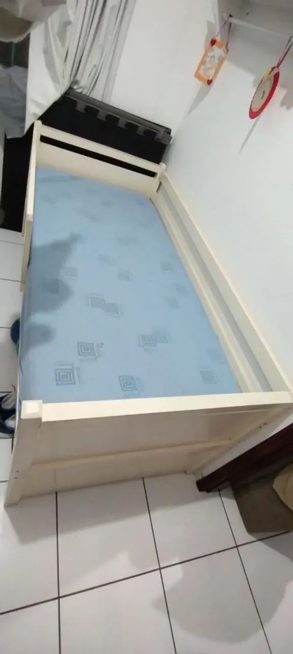 Vendo Cama de Madeira + colchão molas Ortobom  - Foto 2