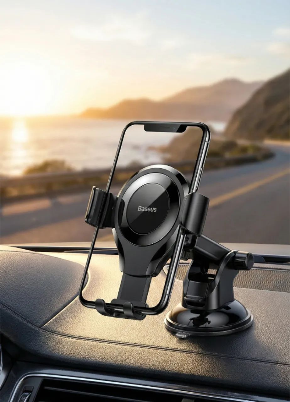 Suporte Celular Carro Baseus Gravidade Ventosa Painel e Vidro