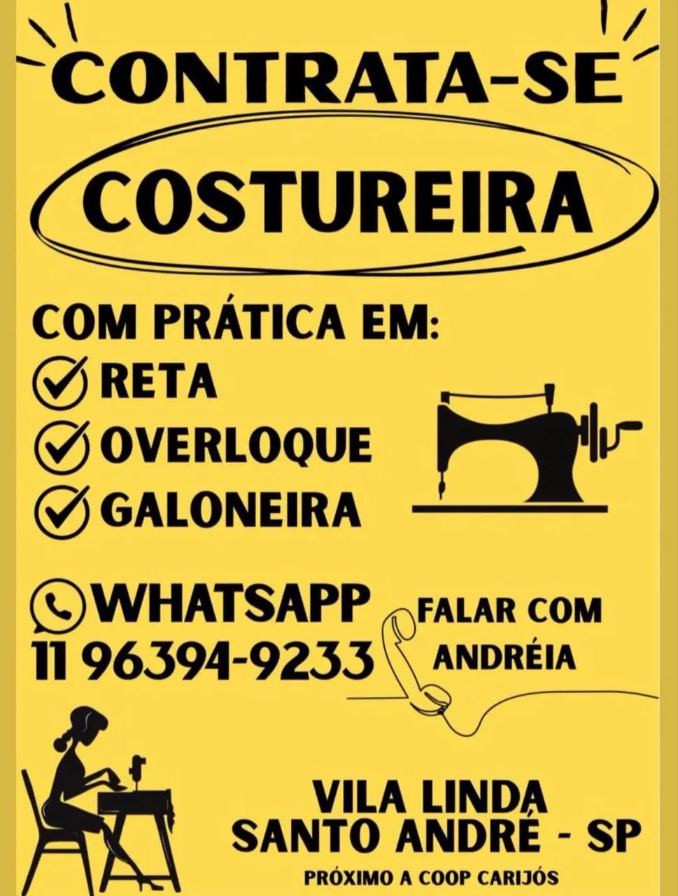 Preciso de costureira 