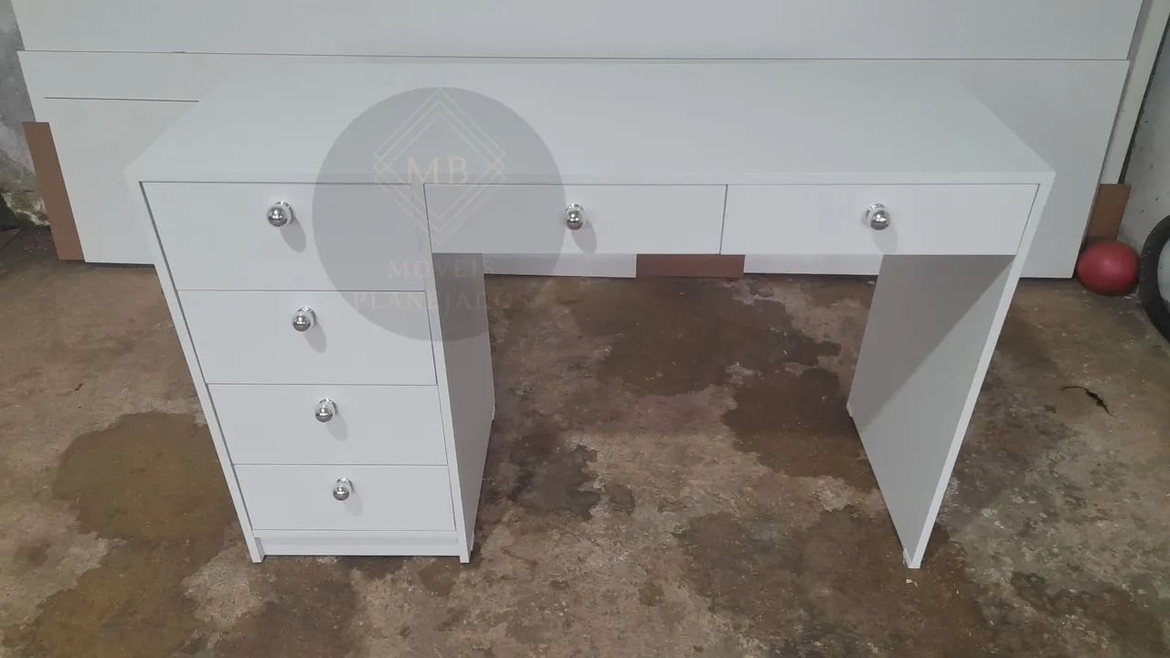 Penteadeira nova com 6 gavetas 100% MDF branco 