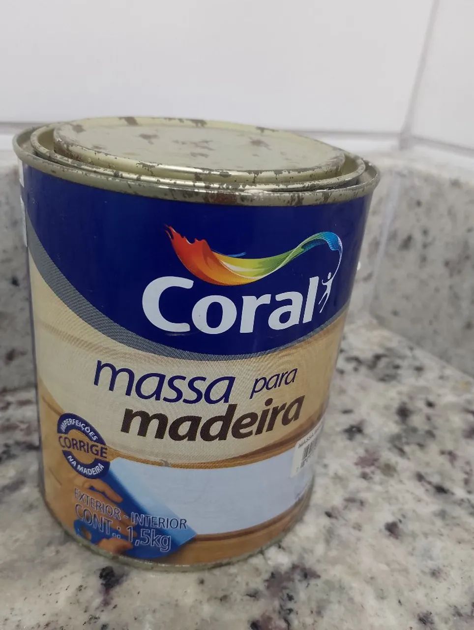 Massa para madeira  branca coral - Foto 2
