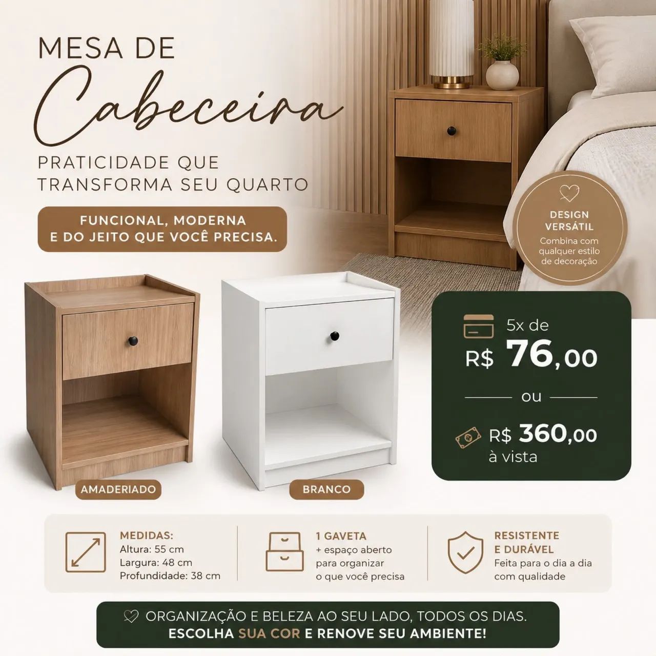 Mesa de cabeceira 