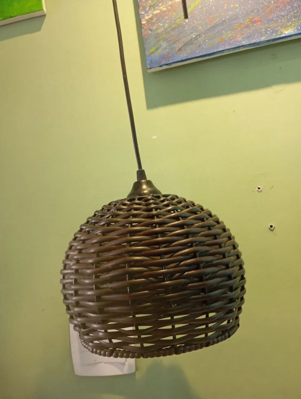 Luminária pendente de bambu  - Foto 3