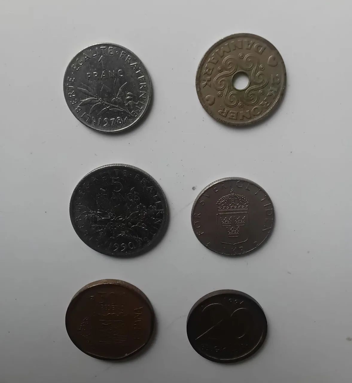 Lote de moedas raras antigas 