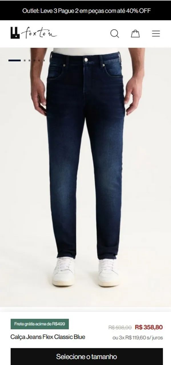 Calça Jeans FOXTON - Flex Classic Blue Indigo - Foto 2
