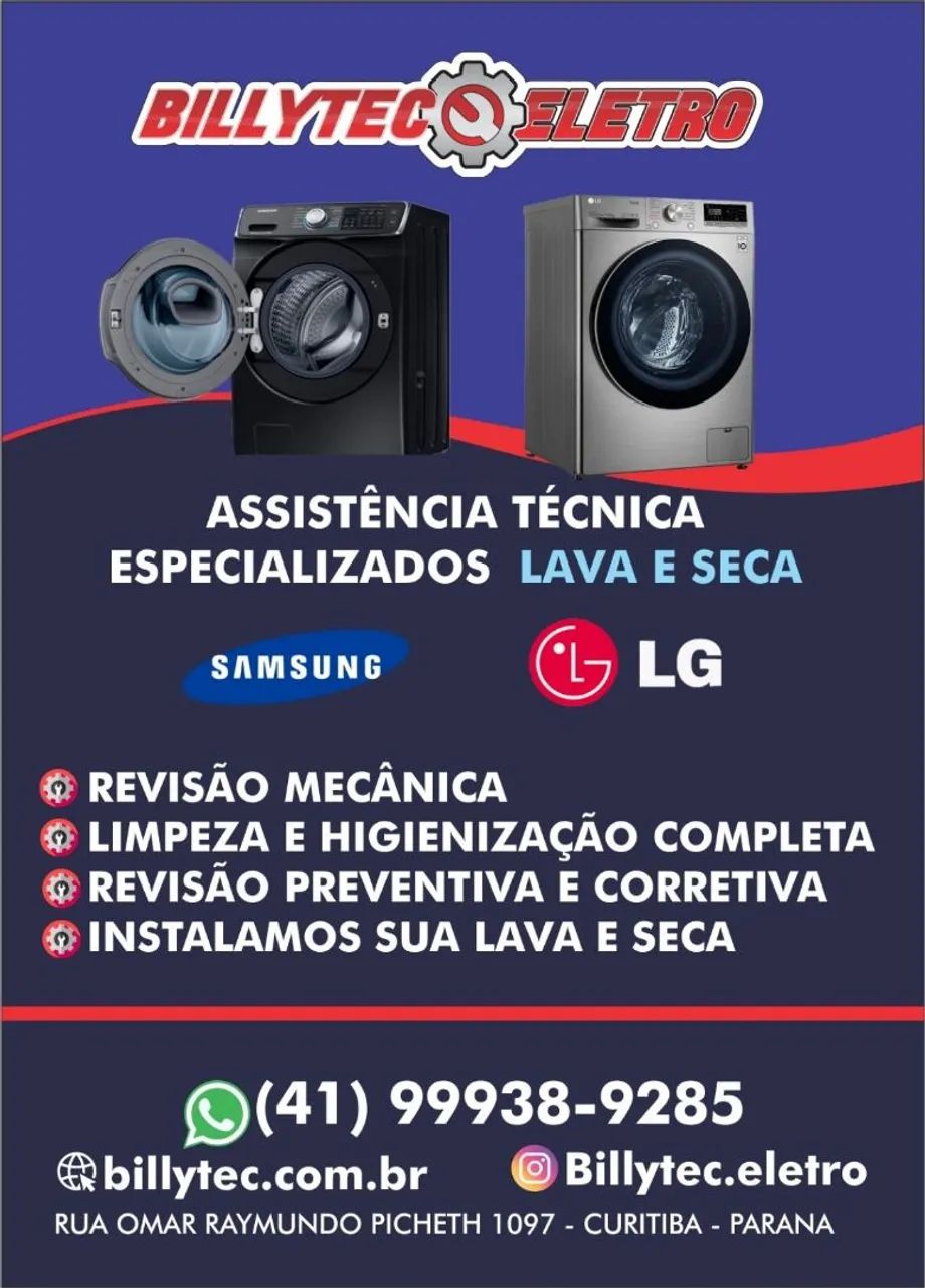 Assistência técnica para lava e seca samsung e lg 