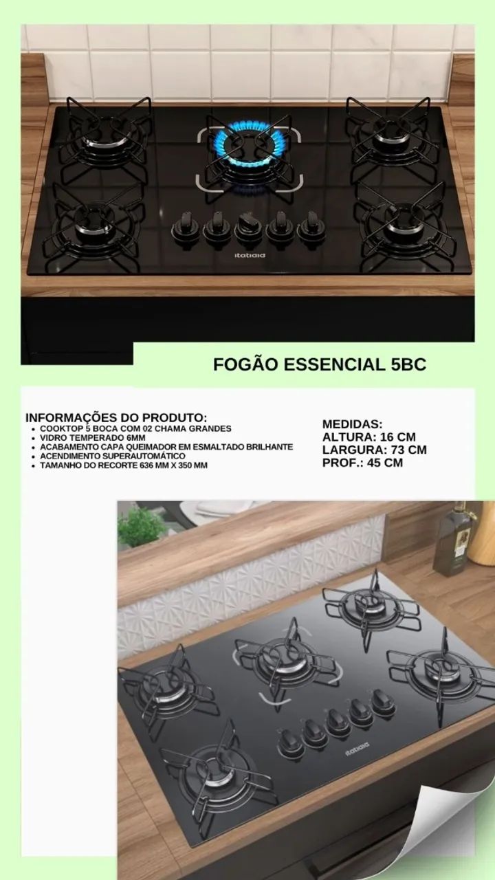 Fogão Cooktop 5B 