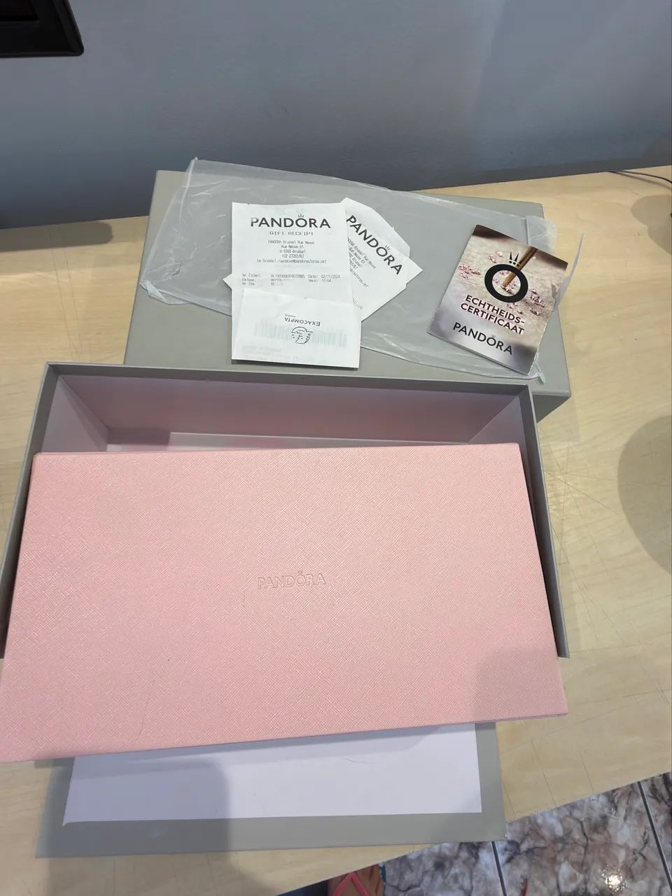 Porta joias rosa importado Pandora com certificado  - Foto 2