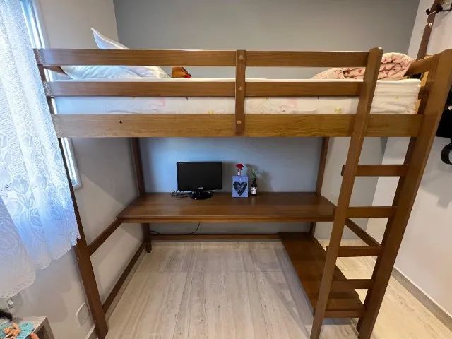 cama com mezanino lais mel - etna
