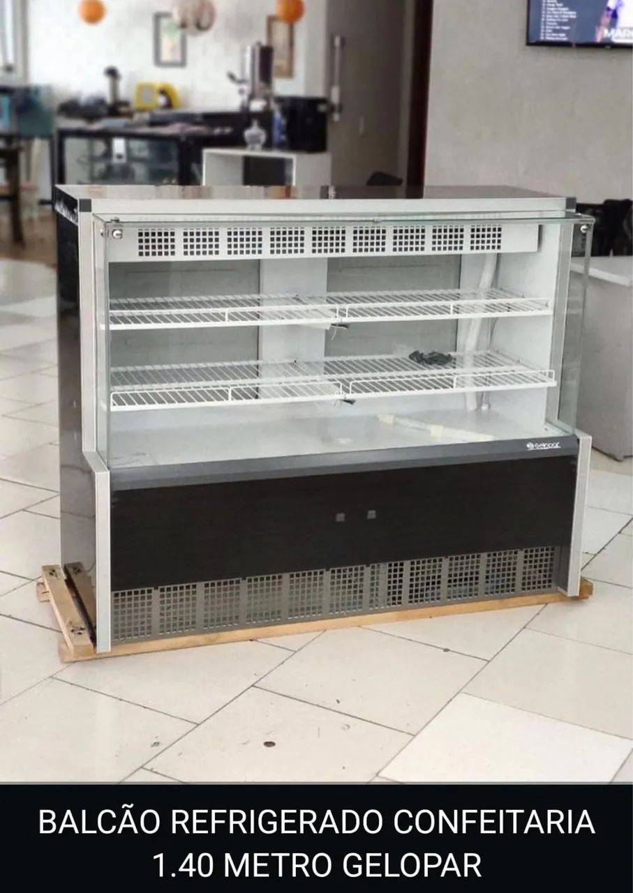 BALCÃO REFRIGERADO AR FORÇADO 1.75Mts GELOPAR PARA DOCES E TORTAS