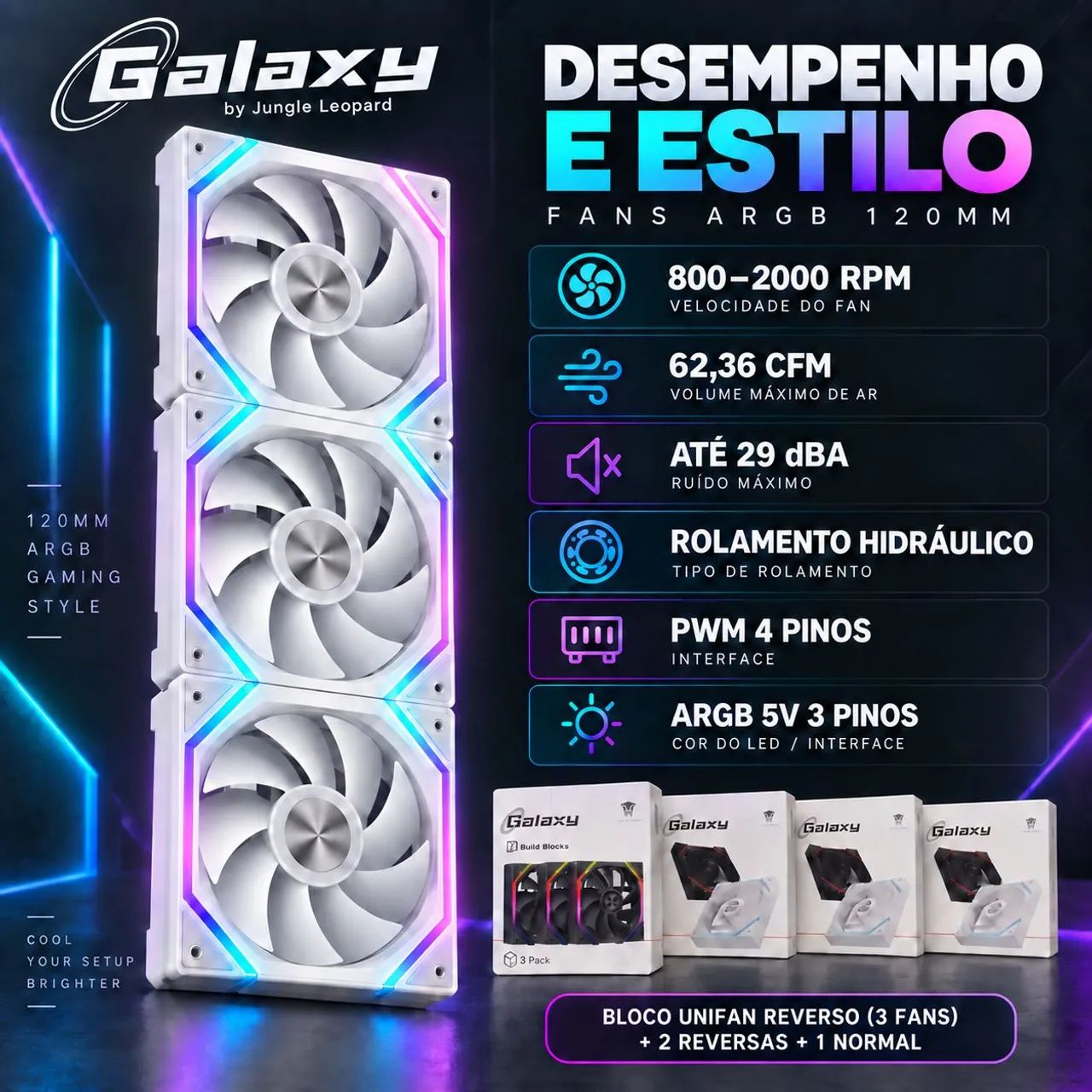 Kit 6 fans Galaxy XH  - Foto 2
