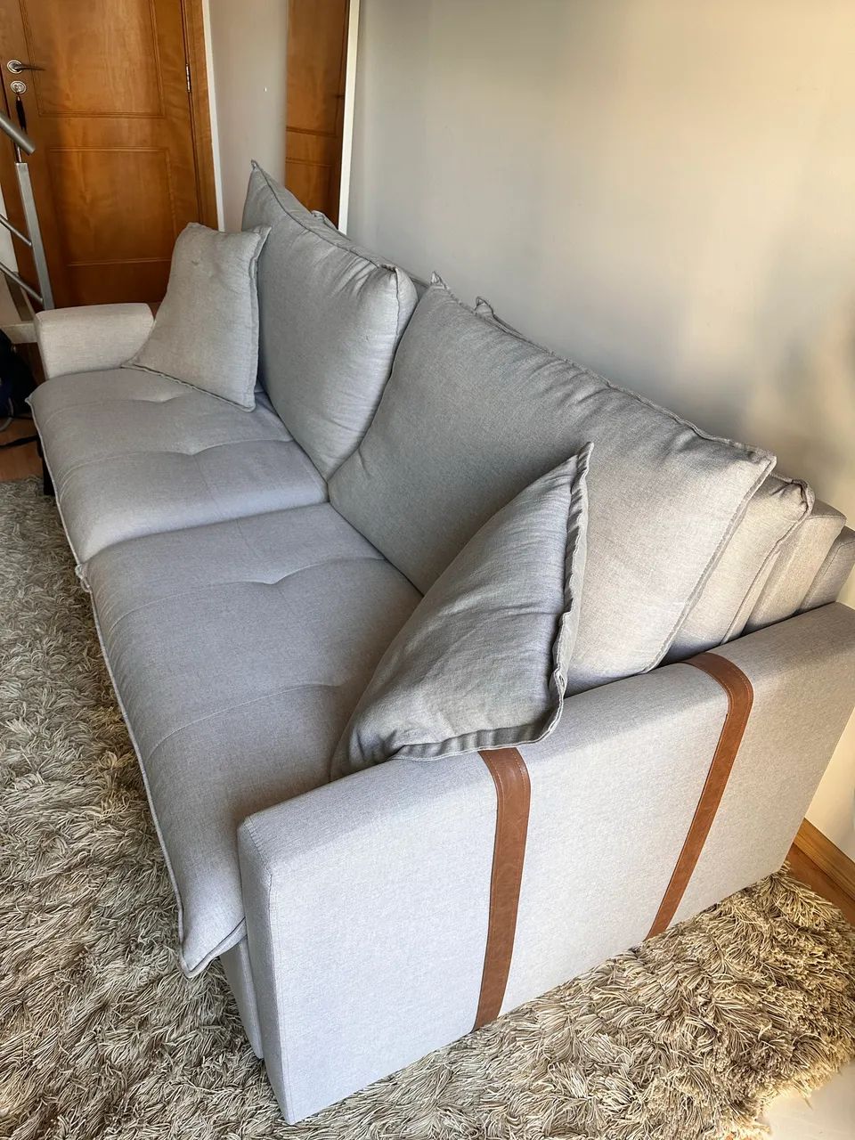 Sofá Retrátil e Reclinável Cinza  - Foto 5