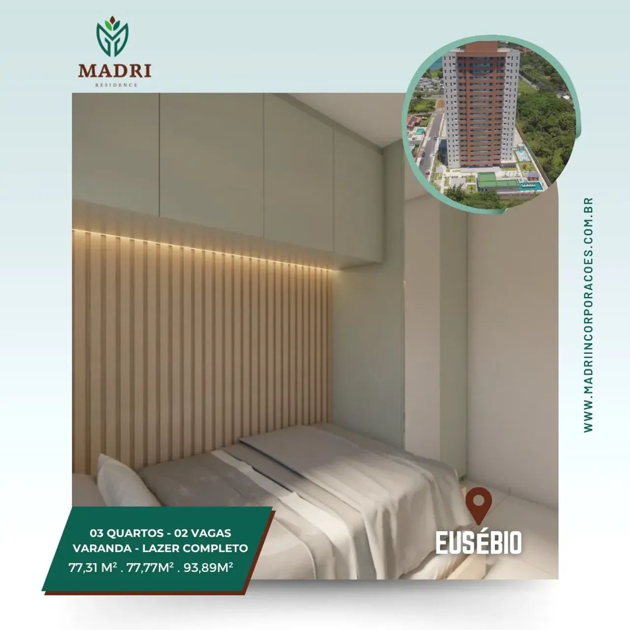 Condomínio Madri RESIDENCE (Centro de  Eusébio) Ceará - Foto 4