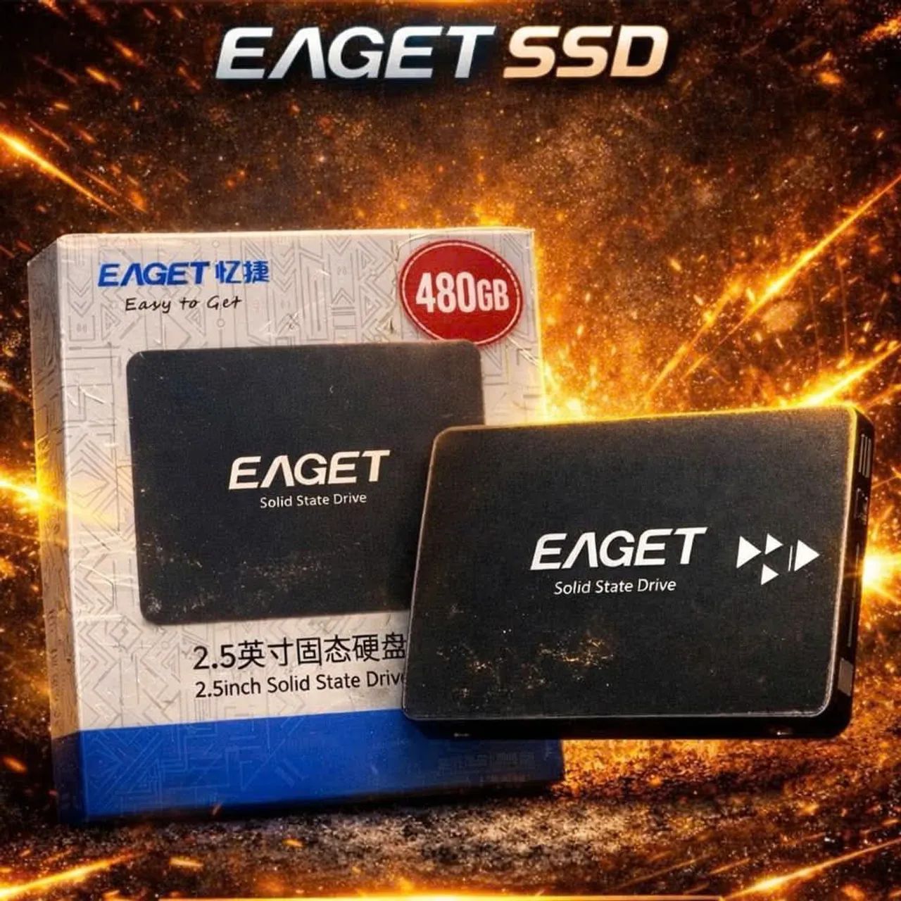 Ssd Sata Eaget 480gb Novo