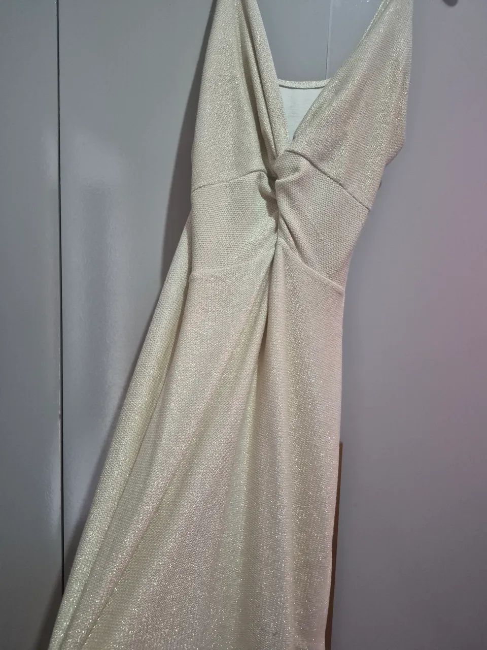 Vestido lurex dourado 