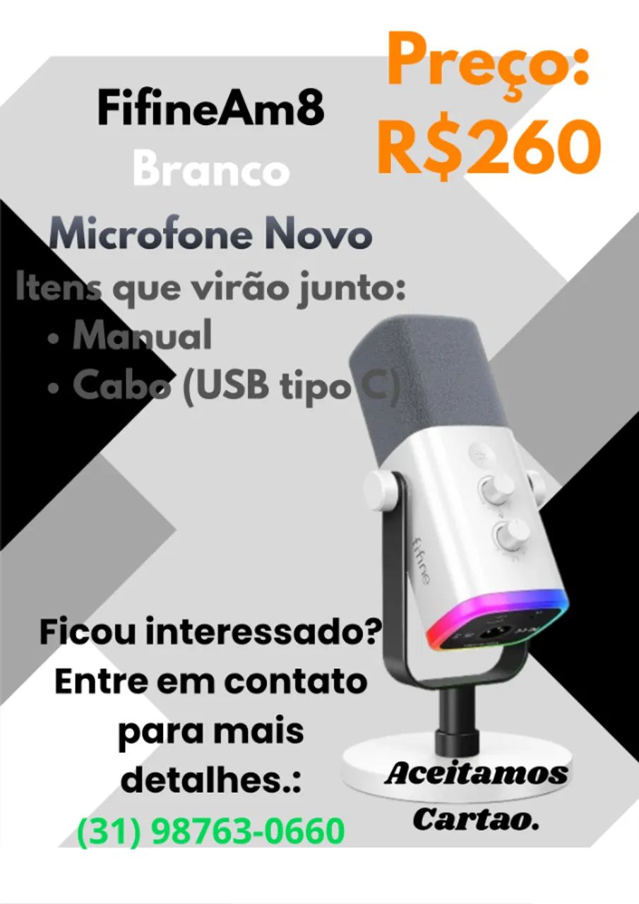 FifineAm8 Branco - Foto 3