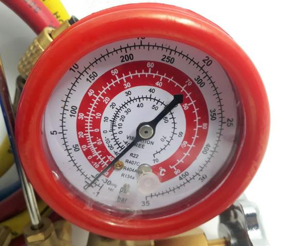 Manifold R22 R134a R404a R407c C/ 3 Mangueiras 90cm - Foto 3